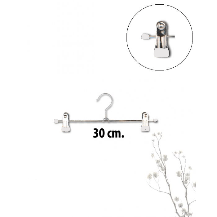 Klemmebøjle metal (B 30 cm.) - 100 stk. Hvid