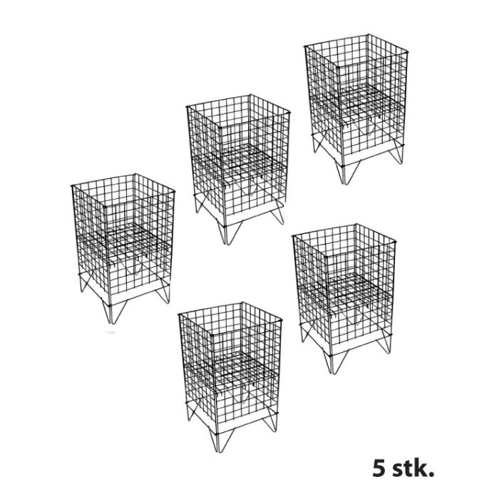 Salgskurv - 5 stk. - Sort - Nancy 1