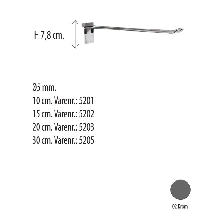 Euro-krog t/ rillepanel - krom