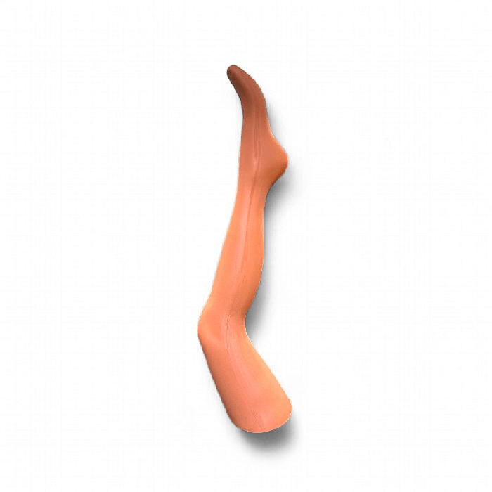 Barnestrømpeben. Nude- Orange plast.