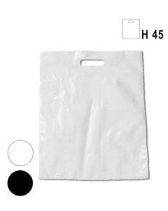 Plastikpose - Mellem (B 39 x D/BF 8 x H 45 cm.) - Budget - 100 stk. Vælg sort eller hvid