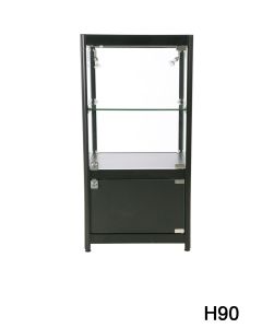 Vitrine H90 med underskab - sort- Venice