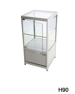 Vitrine H90 med underskab - alufarvet- Venice