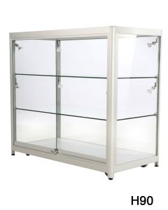 Vitrine H90 - alu-farvet- Verona