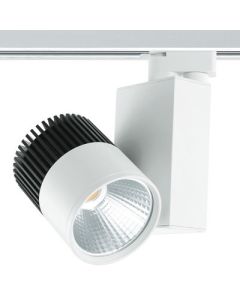 Lamp30 LED Spot til 3-faset skinne, med LED-lyskilde, 30W, 24°, K4200, 1950-2100 lumen, hvid.