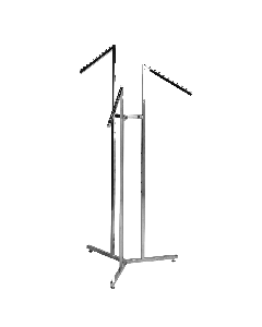 Gulvstativ 3-armet / lige med nylonhjul, børstet satin ( Joy stativ)