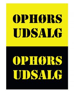 Plakat - Ophørs udsalg - 50 x 70 cm